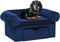 vidaXL - Hondenbank - met - lade - 75x50x38 - cm - pluche - blauw