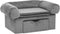vidaXL - Hondenbank - met - lade - 75x50x38 - cm - pluche - grijs