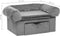 vidaXL - Hondenbank - met - lade - 75x50x38 - cm - pluche - grijs