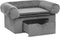vidaXL - Hondenbank - met - lade - 75x50x38 - cm - pluche - grijs