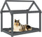 vidaXL - Hondenbed - 101x70x90 - cm - massief - grenenhout - grijs