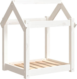 vidaXL - Hondenbed - 61x50x70 - cm - massief - grenenhout - wit