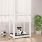 vidaXL - Hondenbed - 61x50x70 - cm - massief - grenenhout - wit