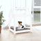 vidaXL - Hondenbed - 61x50x70 - cm - massief - grenenhout - wit