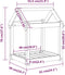vidaXL - Hondenbed - 61x50x70 - cm - massief - grenenhout - wit