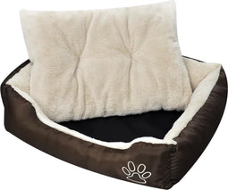 vidaXL - Hondenbed - bruin - en - beige - XXL