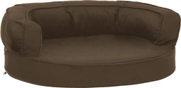 vidaXL - Hondenbed - ergonomisch - linnen-look - 60x42 - cm - bruin