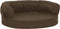 vidaXL - Hondenbed - ergonomisch - linnen-look - 60x42 - cm - bruin