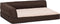vidaXL - Hondenbed - ergonomisch - linnen-look - 60x42 - cm - fleece - bruin