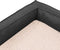 vidaXL - Hondenbed - ergonomisch - linnen-look - 60x42 - cm - fleece - bruin