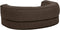 vidaXL - Hondenbed - ergonomisch - linnen-look - 60x42 - cm - fleece - bruin