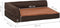 vidaXL - Hondenbed - ergonomisch - linnen-look - 60x42 - cm - fleece - bruin