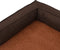 vidaXL - Hondenbed - ergonomisch - linnen-look - 60x42 - cm - fleece - bruin