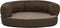 vidaXL - Hondenbed - ergonomisch - linnen-look - 60x42 - cm - fleece - bruin