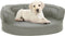 vidaXL - Hondenbed - ergonomisch - linnen-look - 60x42 - cm - grijs