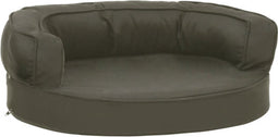vidaXL - Hondenbed - ergonomisch - linnen-look - 60x42 - cm - donkergrijs