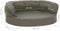vidaXL - Hondenbed - ergonomisch - linnen-look - 60x42 - cm - donkergrijs