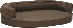 vidaXL - Hondenbed - ergonomisch - linnen-look - 75x53 - cm - bruin