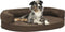 vidaXL - Hondenbed - ergonomisch - linnen-look - 75x53 - cm - bruin