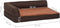 vidaXL - Hondenbed - ergonomisch - linnen-look - 75x53 - cm - fleece - bruin