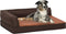 vidaXL - Hondenbed - ergonomisch - linnen-look - 75x53 - cm - fleece - bruin