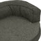 vidaXL - Hondenbed - ergonomisch - linnen-look - 75x53 - cm - fleece - donkergrijs