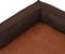 vidaXL - Hondenbed - ergonomisch - linnen-look - 75x53 - cm - fleece - bruin