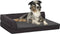 vidaXL - Hondenbed - ergonomisch - linnen-look - 75x53 - cm - fleece - bruin