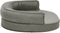 vidaXL - Hondenbed - ergonomisch - linnen-look - 75x53 - cm - grijs