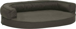vidaXL - Hondenbed - ergonomisch - linnen-look - 75x53 - cm - donkergrijs