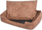 vidaXL - Hondenbed - kussen - PU-kunstleer - maat - M - beige