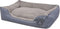 vidaXL - Hondenbed - met - gewatteerd - kussen - maat - S - grijs