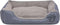 vidaXL - Hondenbed - met - gewatteerd - kussen - maat - S - grijs