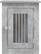 vidaXL - Hondenbench - 45x62x59 - cm - bewerkt - hout - betongrijs