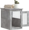 vidaXL - Hondenbench - 45x62x59 - cm - bewerkt - hout - betongrijs