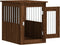 vidaXL - Hondenbench - 45x62x59 - cm - bewerkt - hout - bruin - eikenkleur