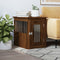 vidaXL - Hondenbench - 45x62x59 - cm - bewerkt - hout - bruin - eikenkleur