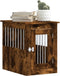 vidaXL - Hondenbench - 45x62x59 - cm - bewerkt - hout - gerookt - eikenkleurig