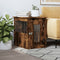 vidaXL - Hondenbench - 45x62x59 - cm - bewerkt - hout - gerookt - eikenkleurig