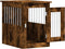 vidaXL - Hondenbench - 45x62x59 - cm - bewerkt - hout - gerookt - eikenkleurig