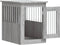 vidaXL - Hondenbench - 45x62x59 - cm - bewerkt - hout - grijs - sonoma