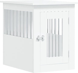 vidaXL - Hondenbench - 45x62x59 - cm - bewerkt - hout - wit