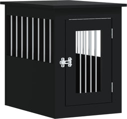 vidaXL - Hondenbench - 45x62x59 - cm - bewerkt - hout - zwart