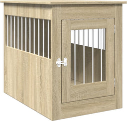 vidaXL - Hondenbench - 55 - x - 80 - x - 68 - cm - bewerkt - hout - sonoma - eikenkleurig