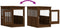 vidaXL - Hondenbench - 55 - x - 80 - x - 68 - cm - bewerkt - hout - bruin - eikenkleur