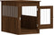 vidaXL - Hondenbench - 55 - x - 80 - x - 68 - cm - bewerkt - hout - bruin - eikenkleur