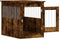 vidaXL - Hondenbench - 55 - x - 80 - x - 68 - cm - bewerkt - hout - gerookt - eikenkleurig
