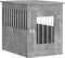 vidaXL - Hondenbench - 55x75x65 - cm - bewerkt - hout - betongrijs