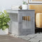 vidaXL - Hondenbench - 55x75x65 - cm - bewerkt - hout - betongrijs