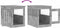 vidaXL - Hondenbench - 55x75x65 - cm - bewerkt - hout - betongrijs